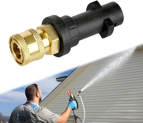 SHUXIA 1pcs Pressure Washer Gun Adapter,Pressure Washer Adapter High Pressure Washer Gun Adapter Nozzles with 1/4 Quick Connector Fitting,Compatible with Karcher K Series, K2, K3, K4, K5, K6, K7