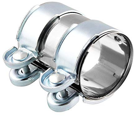 Abrazadera de Tubo de Escape para Audi A3 (8Y) 2021-2024 (8P) 2003-2013, Conector de Tubo de Escape Abrazadera de Banda de Escape Acero Inoxidable,2inch