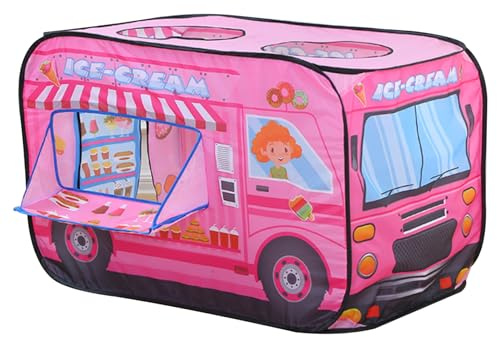 SunaOmni Tenda da Gioco Pieghevole per Bambini, camioncino dei Gelati Traspirante ad Alta densità, Tenda da Gioco 44x30x28, casetta da Portatile per Bambine e Bambini, da a compa