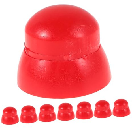 CVUTOVO Lot de 10 Capuchons de Protection en Plastique Rouge pour Écrous et Boulons M8/m10, pour Équipements de Terrain de Jeux, Sécurité Garçon et Filles