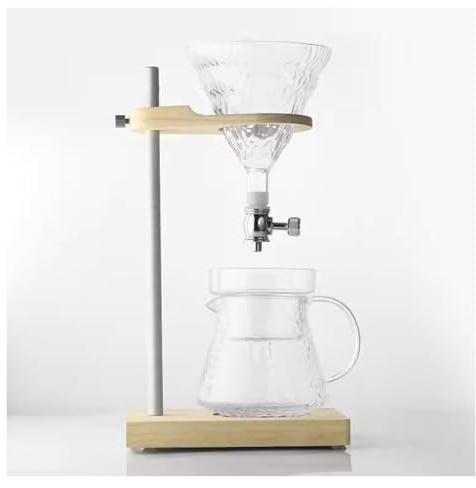 UZAMIRLEX Cafetera de Goteo para café frío, Cafetera Helada con Tecnología de Goteo Lento, Soporte de Ajuste de Altura, Jarra de Vidrio, for Café y Té, Regalo for Amantes del Café