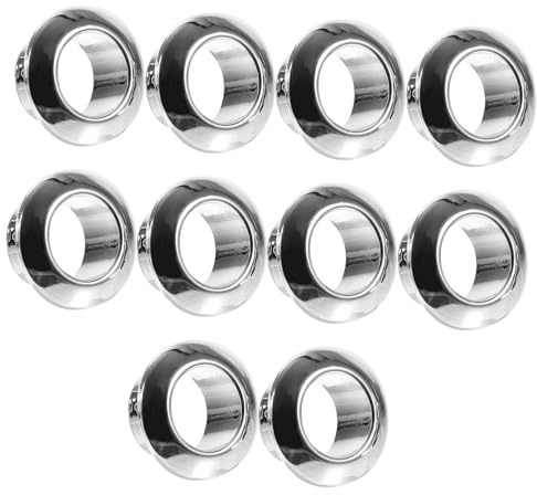 Operitacx 10pcs Chrome Wire Cable Hole Covers Desktop Cord Organizer round Wire Grommets 18mm for Home Office Computer Desk Management