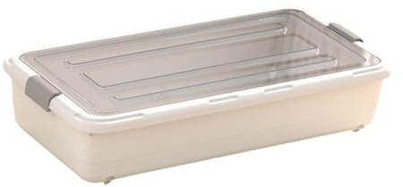 FytStycale Caja Rodante para Almacenar Bajo La Cama Organizador de Ropa Y Accesorios Contenedor Hermético Y Resistente Tapa de Fácil Acceso Adecuado para Dormit, 61 Cm X 40 Cm X 13