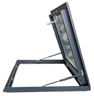 Puits de lumière for véranda en alliage d'aluminium, couvercle de trappe de toit extérieur étanche à la pluie, trappe d'accès au toit avec verre, puits de lumière for toit de maison.