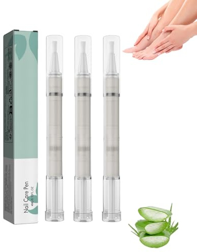 Lápiz para el cuidado de uñas Mullend: sérum reparador 3 en 1 que fortalece y repara las uñas dañadas de los pies. Contiene aceite de árbol de té, endurecedor y blanqueador de, 4 ml (3 piezas)
