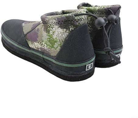 Honseadek Scarpe in neoprene per pesca su roccia, autobloccanti, da uomo, da donna, suola in acciaio, per una presa fangosa e unghie migliorate da 5 mm (verde militare)