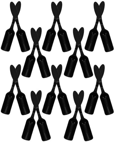 UKCOCO Set 20 Pezzi Mini Attrezzi da Coltivazione in Plastica Nera, Piccola Vanga e Cazzuola Manuale per Piantare e Trapiantare Piante Grasse, per Balconi e Spazi Verdi Interni ed
