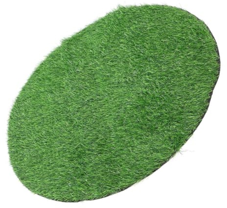 Artibetter Runder Kunstrasenteppich 80cm Durchmesser Kunststoff Wetterfest für Gartentisch und Kanaldeckel Outdoor Tischdekoration