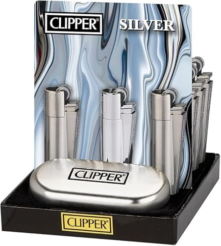 Metall Clipper Feuerzeug in Edelstahl + Gift Tin Portofreiheit [Misc.]