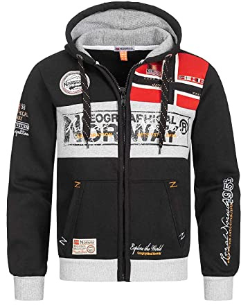 Geographical Norway Flyer - Chaqueta con Capucha para Hombre, Negro, XXXL