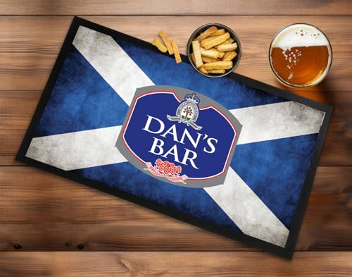 Artylicious Tapis de bar personnalisé, tapis de bière, drapeau écossais, maison, pub, bar, accessoires