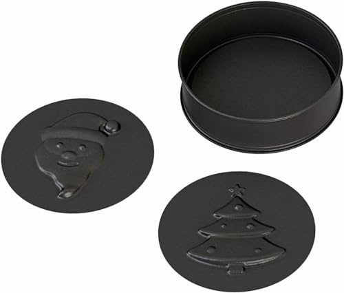 Original Kaiser Inspiration 3in1 Springform rund 26 cm, 2 Motivböden, Backform Motiv Weihnachten, runde Motiv-Backform, antihaftbeschichtet, auslaufsicher