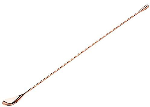 Utopía f92075 Cóctel cuchara para mezclar, cobre forma de lágrima 15,75 , 40 cm (Pack de 12)