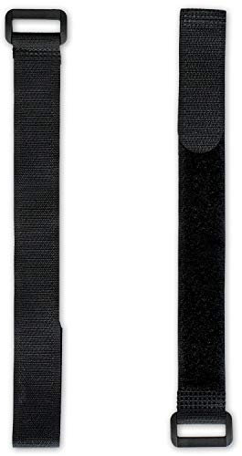 FrogJim 15x Klett Kabelbinder 40 cm - schwarz mit Schnalle - wiederverschließbares Klettband 40cm mit Öse - für Durchmesser 6,5-10cm | KKS4015