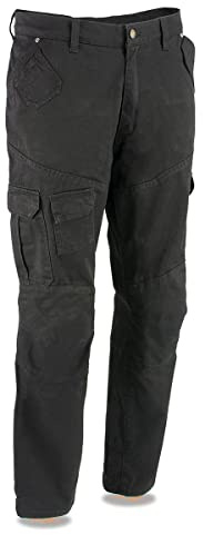 Milwaukee Leather MPM5591 Men's Republic Black CE Armored Motorcycle Denim Jeans Pants Reinforced w/Aramid Fibers - 34