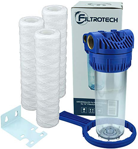 Wasserfilter 10 Zoll Anschluss 1 Nachfilter Vorfilter für Hauswasserwerk GartenPumpe Wasserleitung
