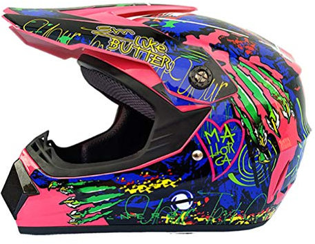 Casque de Motocross Extra Large Moto électrique Visière Adulte Off Casque de Moto Lingettes Anti-buée