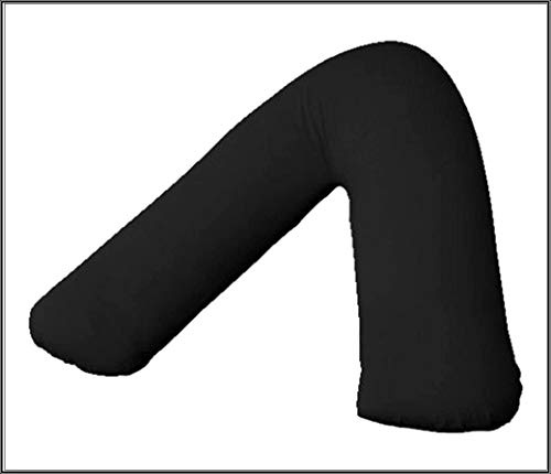 COMFY300 V Shaped Pillow with FREE Cover (Black)