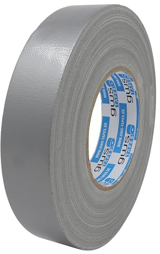gws Premium Gewebeband | Sehr gute Klebkraft | Vielseitige Anwendung | 80 Mesh-Gewebe | Panzertape in versch. Farben | Länge: 50 m (50 m x 30 mm, silber)