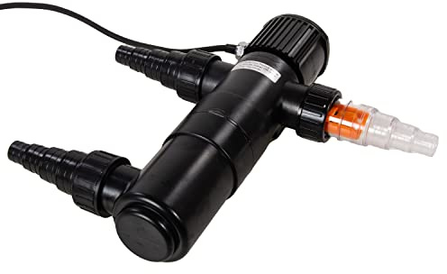 Aquaforte Guv-211 Uv-C, max. Teich 12 m³, max. Durchfluss 1,7 m³Stunde, 11 Watt, Gehäuse mit Quick Lock Anschluss, Ausgestattet mit 3 Anschlüssen: 3 Schlauchnippel 20253240 mm Und Uv-Schauglas