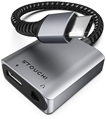 Stouchi USB C Kopfhörer Adapter und Laden, USB Typ C auf 3,5 mm Klinke Aux Adapter,Hi Res DAC,Sicheres 30W Schnellladen,Kompatibel mit i-Phone 16/17 Pro/Max,Samsung Galaxy S23 S22,iPad Air/Pro,Pixel