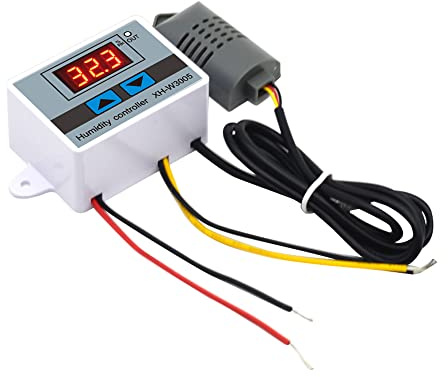 W3005 1500W Misuratore di Umidità Digitale, Relè Regolatore Igrometro, AC 110-220V 10A Regolatore Sensore di Umidità 00%-99% Rh Gamma di Umidità