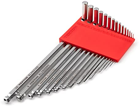 TEKTON Kugelkopf Innensechskantschlüssel Set, 15-teilig (1,3-10 mm) mit Halter | KLX91201