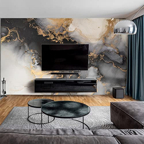 dedeco Nano-Protect Panneau mural de salon / mur de télévision / mur de salon - Papier peint de rechange - Motif marbre V13 - 250 x 100 cm - Nano-Protect : mat, imperméable, robuste, comme revêtement
