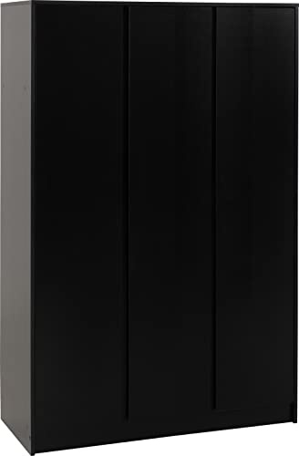 Seconique Malvern 3 Door Wardrobe in Black