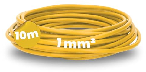 Kalitec 10m H05V-K 1 mm² Gelb Aderleitung - Flexible Litze & Einzelader | Feindrähtige Verdrahtungsleitung aus PVC, HAR-geprüft für Schaltschrankbau & Industrie, Temperaturbeständig bis -40 °C