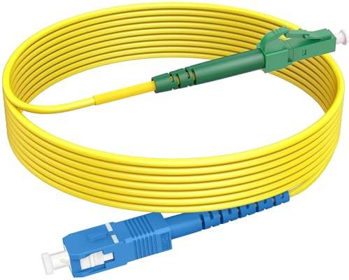 RamboCables OS2 Glasfaserkabel LC/APC auf SC/UPC Simplex Singlemode, 2m