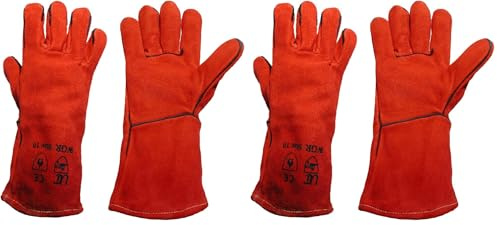 Ultimate Industrial WGR - SIZE MENS WGR Standard Welding Gauntlet, Single Pair, Size 10/Large, Red (Pack of 2)
