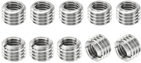 PATIKIL 10Stk Gewinde Adapter Hülse Reduzier Mutter M14x2 Männlich auf M10x1.5 Weiblich Reparatur Einsatz Mutter Schraube Reduzierer Edelstahl Befestiger 10mm
