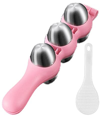 Moule à boules de riz, en acier inoxydable 304, shaker pour boulettes de riz au design humanisé, facile à nettoyer, moules à sushis antiadhésifs pour la maison, la cuisine