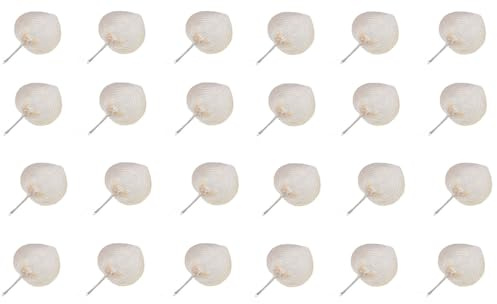 HERSIG - Pack 24 pay pays medianos color natural | Pack 24 abanicos pai pai de palma lacados 22x30cm