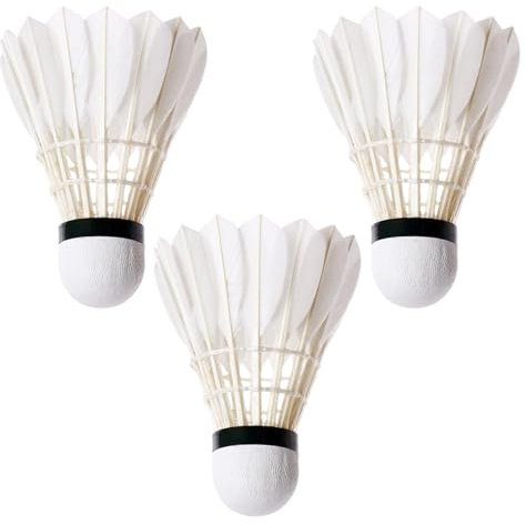 3/6 STK Federbälle - Entenfedern, Badmintonbälle Für Training Und Wettbewerbe | Mit Hoher Stabilität Und Haltbarkeit | Durables Badminton Bälle | Federbälle Badminton Set Sport Training Zubehör