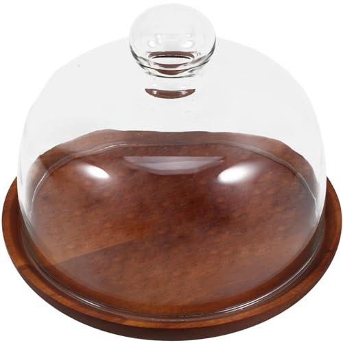 HOLIDYOYO Plato De De Madera Tapa De Bandeja Para Tartas y Soporte Decorativo Para y Cumpleaños Para Presentar Postres y Snacks