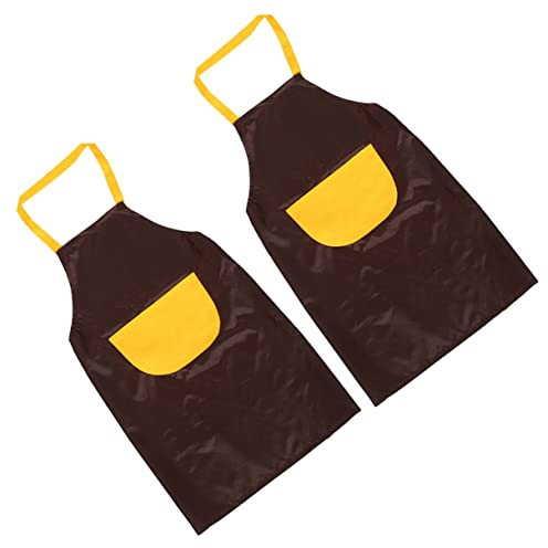 KOMBIUDA 2stücke Malschürze Für Junge Mädchen Pvc-beschichtet Küchenschürze Für Junge Mädchen Kaffee Kunstmalschürzen
