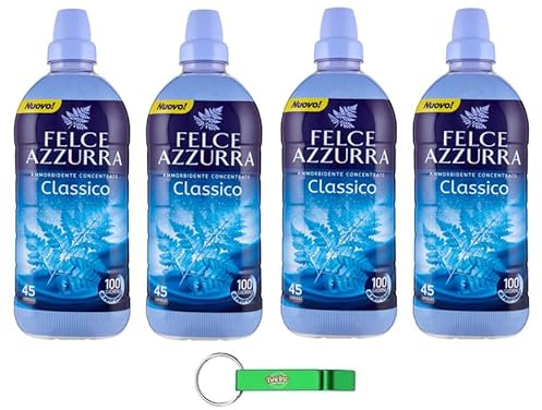 Felce Azzurra Ammorbidente Concentrato Classico - Ammorbidente Concentrato - 45 lavaggi - 900ml + Portachiavi Beni Culinari