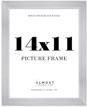 14x11 Photo Frame, Display 14x11 Pictures (35.6 x 27.9cm) Picture Frame for wall Display - Silver - 1 Pack