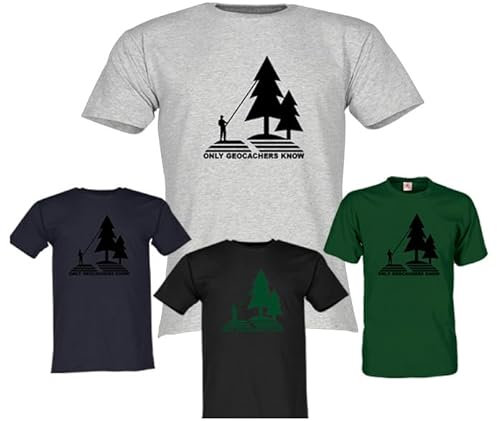 Geocaching T-Shirt - Carbon Angeln Only Geocachers Know Angel Shirt Geschenk