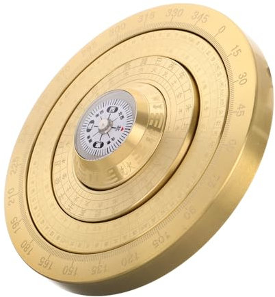 TOYANDONA Feng Shui Kompass Mini Bagua Ornament Tragbarer Handkompass Aus Kupfer Elegantes Design Für Positive Energie Für Zuhause Und Büro Traditionelles Feng Shui Accessoire