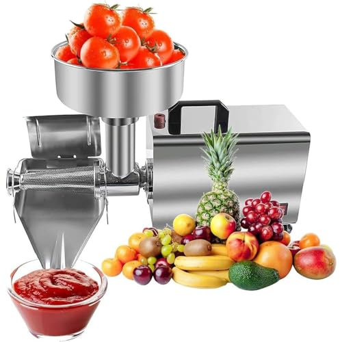 LZDOYY Passapomodoro Elettrico, Macchina per macinare i pomodori Commerciale, Macchina per la Produzione di Salsa di Pomodoro in Acciaio Inossidabile, Macchina per la pressatura degli Alimenti