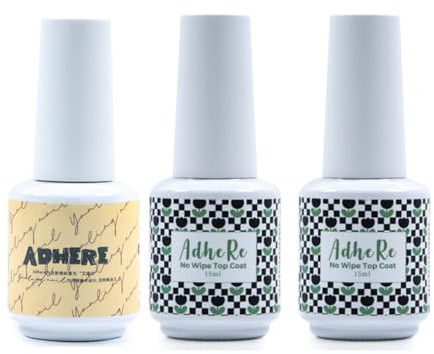 3X15ML No limpiar la capa superior y la capa de base, esmalte de uñas de capa superior mate, acabado brillante Acabado mate y de larga duración, kit de esmalte de uñas de base y capa superior led UV