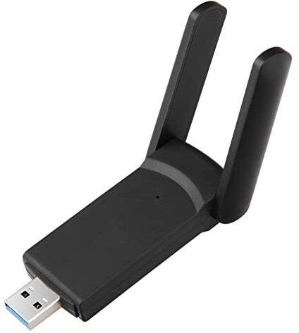 Clé WiFi pour PC, Adaptateur clé USB WiFi Adaptateur PC WiFi avec Antennes Clé Internet Ordinateur Portable, Double Bande 2,4 GHz/5,8 GHz 1300 Mbps Compatible avec 10/8/7