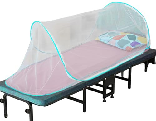 Tente Anti-Mouches en Moustiquaire,Filet Anti-Moucherons pour Lit | Moustiquaire Portable Renforcée pour Bébé Jardin Terrasse Balcon Pique-Nique Camping-Car avec Toit Fermé et Protection