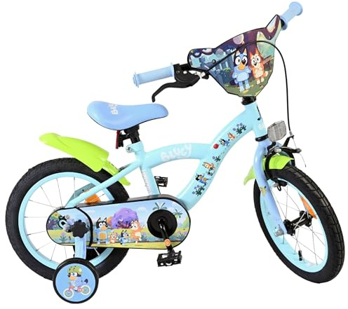 Volare Kinderfahrrad | 3–5 Jahre | Doppelte Handbremse, abnehmbare Stützräder, Pedalreflektoren & Trinkflasche | Verstellbarer Sattel | Geschenk für Mädchen