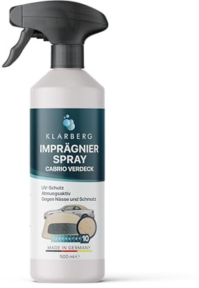 KLARBERG 500 ml Cabrio Verdeck Imprägnierspray Wasser- und Schmutzabweisend