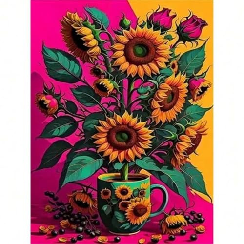 Puzzle 1500 Teile für Erwachsene, Teetasse Sonnenblume 87x57cm Puzzle Erwachsene 1500 Teile Lernspiel Herausforderung Spielzeug, Geschicklichkeitsspiel für die ganze Familie