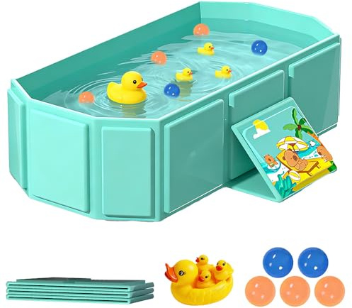 NAVESO Bañera Plegable Bebé, 75 X 45 X 25 cm Bañera Bebe Plegable, Balera Plegable Bebe Grande Con Tapón De Drenaje,Banheira Niño Dobravel Para 0-5 Años(Rosa)